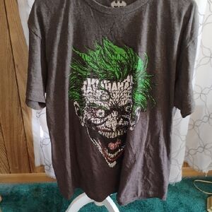 Batman Dark Gray T-Shirt with Green Joker Graphic
